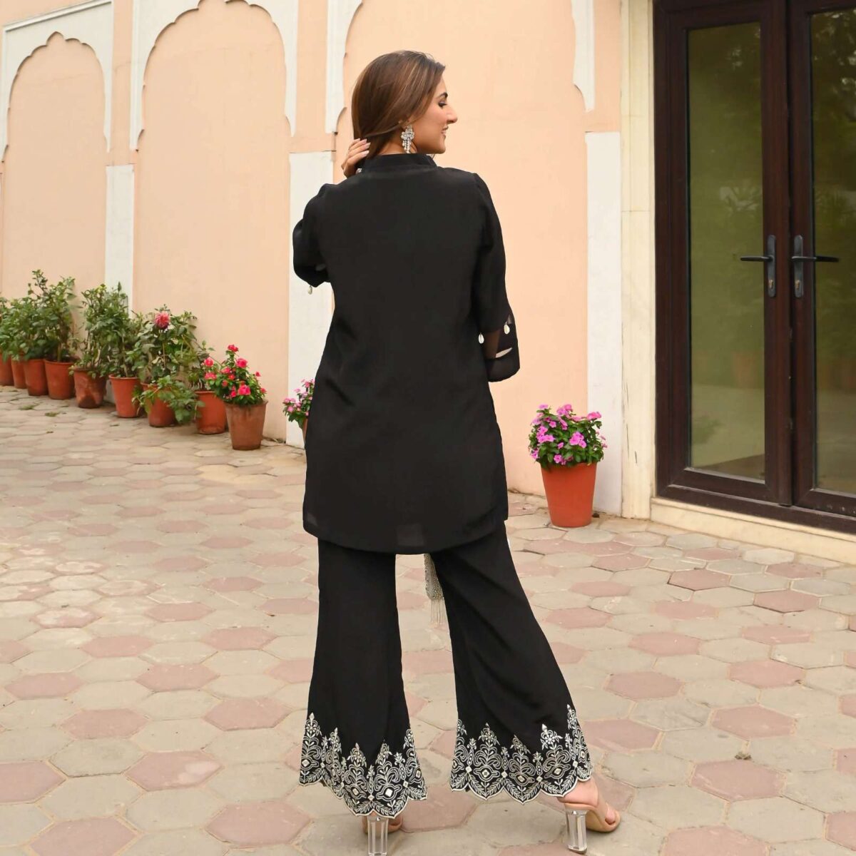 Flower Power ? Embroidered & Printed Cotton Dress for Women (M) - Image 4